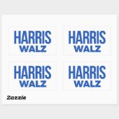 Sticker Rectangulaire Harris Walz 2024 (Feuille)