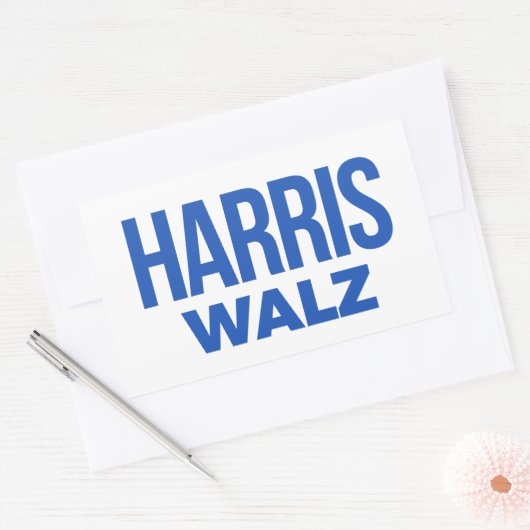 Sticker Rectangulaire Harris Walz 2024 (Enveloppe)