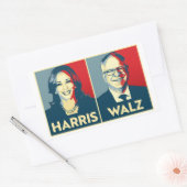 Sticker Rectangulaire Harris Walz 2024 (Enveloppe)
