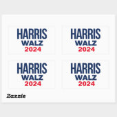 STICKER RECTANGULAIRE HARRIS WALZ 2024 (Feuille)