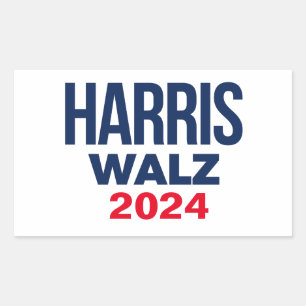 STICKER RECTANGULAIRE HARRIS WALZ 2024