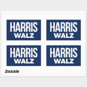 Sticker Rectangulaire Harris Walz 2024 (Feuille)
