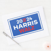 Sticker Rectangulaire Harris Walz 2024 (Enveloppe)