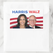Sticker Rectangulaire Harris Walz 2024 (Sac)