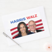 Sticker Rectangulaire Harris Walz 2024 (Enveloppe)