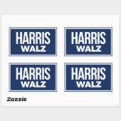 Sticker Rectangulaire Harris Walz 2024 (Feuille)