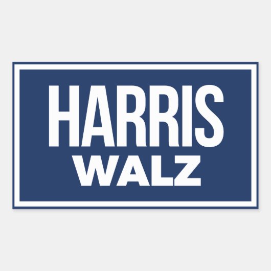 Sticker Rectangulaire Harris Walz 2024 (Devant)