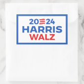 Sticker Rectangulaire Harris Walz 2024 (Sac)