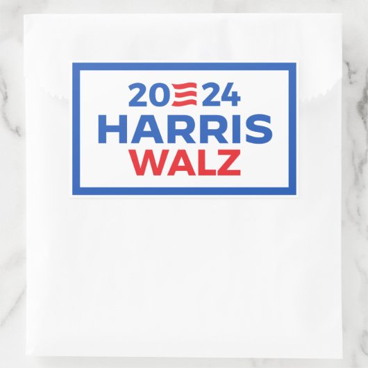 Sticker Rectangulaire Harris Walz 2024 (Sac)