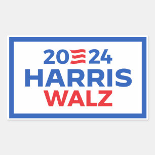 Sticker Rectangulaire Harris Walz 2024