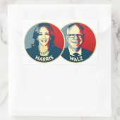 Sticker Rectangulaire Harris Walz 2024 (Sac)