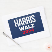 Sticker Rectangulaire Harris Walz 2024 (Enveloppe)