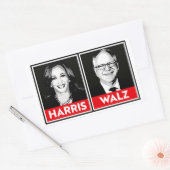 Sticker Rectangulaire Harris Walz 2024 (Enveloppe)