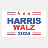 Sticker Rectangulaire Harris Walz 2024 (Devant)