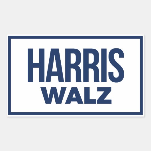 STICKER RECTANGULAIRE HARRIS WALZ 2024 (Devant)
