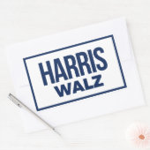 STICKER RECTANGULAIRE HARRIS WALZ 2024 (Enveloppe)