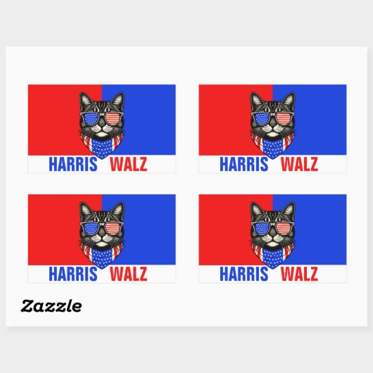 Sticker Rectangulaire Harris Walz 2024 Évidemment (Feuille)