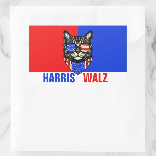 Sticker Rectangulaire Harris Walz 2024 Évidemment (Sac)