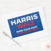 Sticker Rectangulaire Harris Walz 2024 - Faites attention à votre propre (Enveloppe)