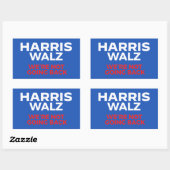 Sticker Rectangulaire Harris Walz 2024 - Nous ne rentrons pas ! (Feuille)