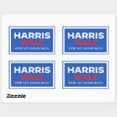 Sticker Rectangulaire Harris Walz 2024 - Nous ne reviendrons pas (Feuille)