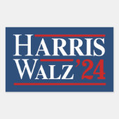 Sticker Rectangulaire Harris Walz 24 (Devant)