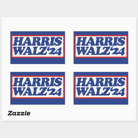 Sticker Rectangulaire Harris Walz 24 (Feuille)
