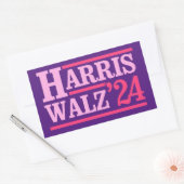 Sticker Rectangulaire Harris Walz 24 Rose (Enveloppe)