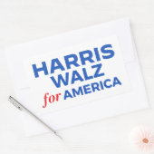 Sticker Rectangulaire Harris Walz pour l'Amérique (Enveloppe)