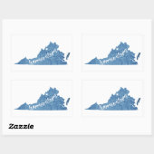 Sticker Rectangulaire Harrisonburg Virginie Grain (Feuille)