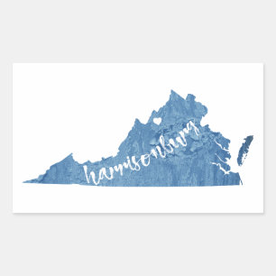 Sticker Rectangulaire Harrisonburg Virginie Grain