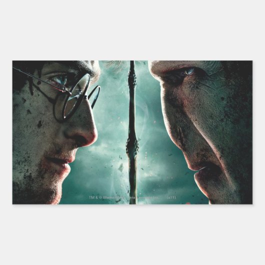 Sticker Rectangulaire Harry Potter 7 Partie 2 - Harry vs Voldemort (Devant)