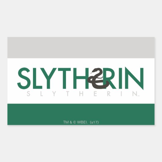 Sticker Rectangulaire Harry Potter | Logo Slytherin House Pride (Devant)