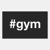 Sticker Rectangulaire Hashtag GYM (Devant)
