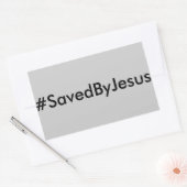 Sticker Rectangulaire hashtag sauvé par jésus (Enveloppe)