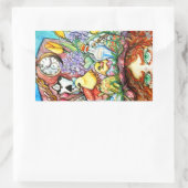 Sticker Rectangulaire Hatter et son design Casquette de printemps (Sac)