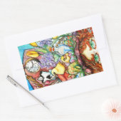 Sticker Rectangulaire Hatter et son design Casquette de printemps (Enveloppe)