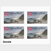 Sticker Rectangulaire Haukland Beach (Feuille)
