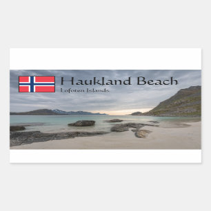 Sticker Rectangulaire Haukland Beach