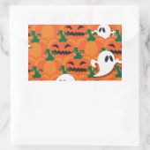 Sticker Rectangulaire Haunted Halloween Citrouille Patch Ghosts (Sac)