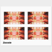 Sticker Rectangulaire Haut-parleurs audio à chaud (Feuille)