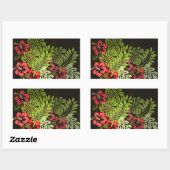 Sticker Rectangulaire Hawaii Aloha Flower Art Print (Feuille)