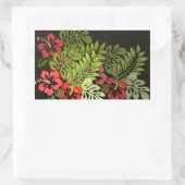 Sticker Rectangulaire Hawaii Aloha Flower Art Print (Sac)