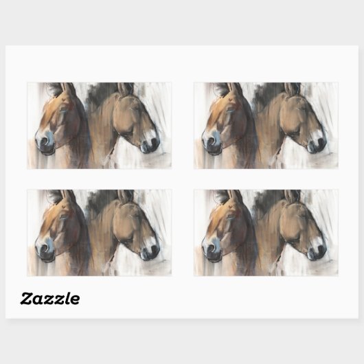 Sticker Rectangulaire Head study (Feuille)