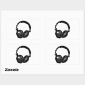 Sticker Rectangulaire Headphone (Feuille)