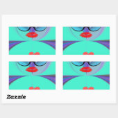 Sticker Rectangulaire Heart Selfie (Feuille)