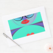 Sticker Rectangulaire Heart Selfie (Enveloppe)