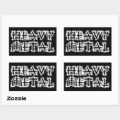 Sticker Rectangulaire Heavy metal (Feuille)