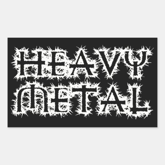 Sticker Rectangulaire Heavy metal (Devant)