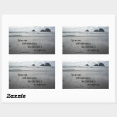 Sticker Rectangulaire Hébreux 12:1 Courons avec endurance... (Feuille)